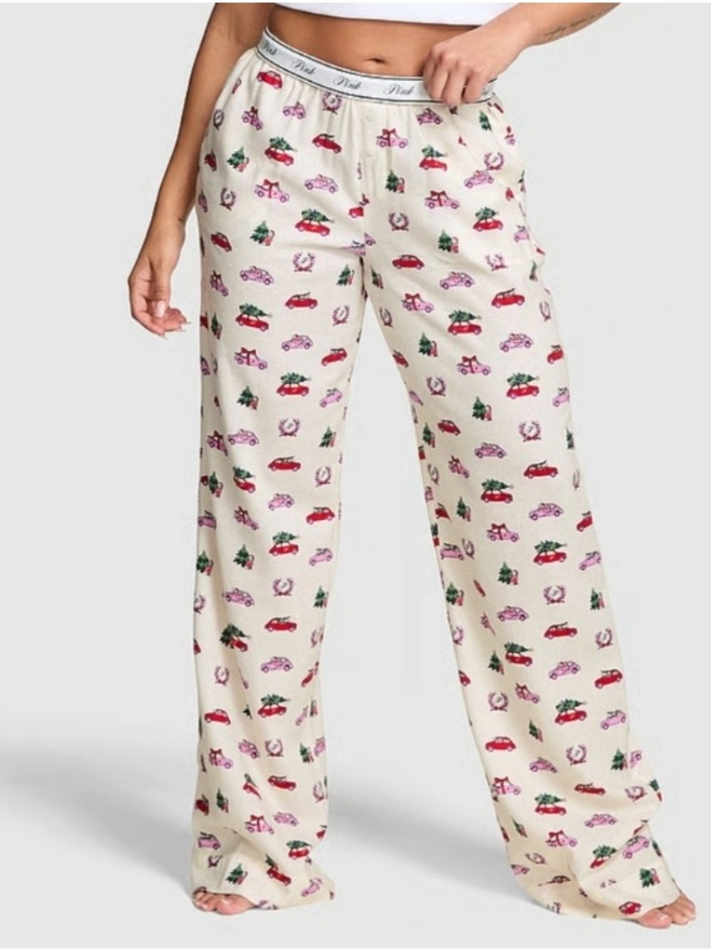 ❤️VS Pink cotton boxy pajama pants sleepwear lounge pants sz XL NWT